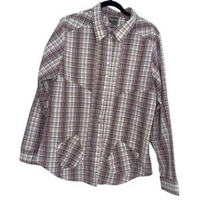 Hi-Tec  Women's  Long Sleeve Plaid Shirt XL 100% Polyester